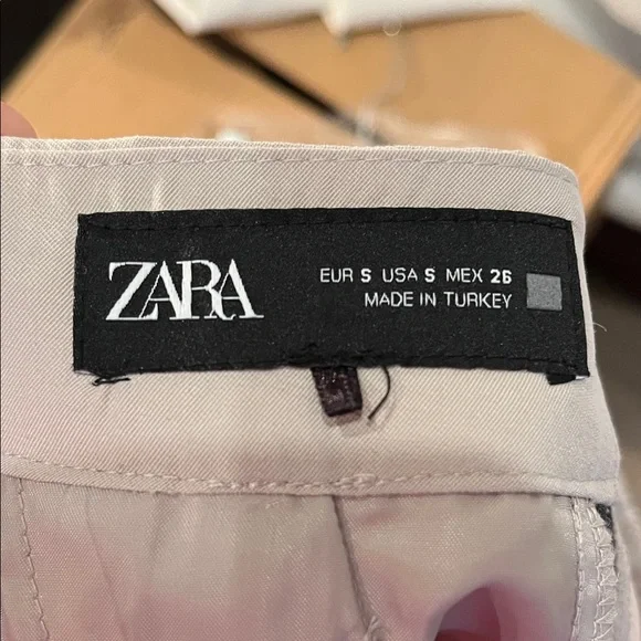 Zara Women's Beige Pants with Black Side Stripe - Picture 3 of 11